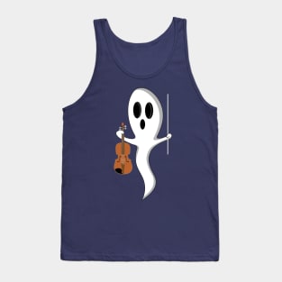 Funny ghost with violin Tank Top